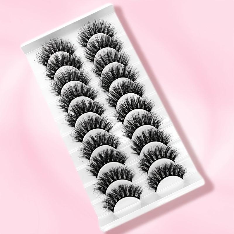Fluffy 3D Faux Mink False Eyelashes Soft Wispy Cat Eye Fox Eye Lashes