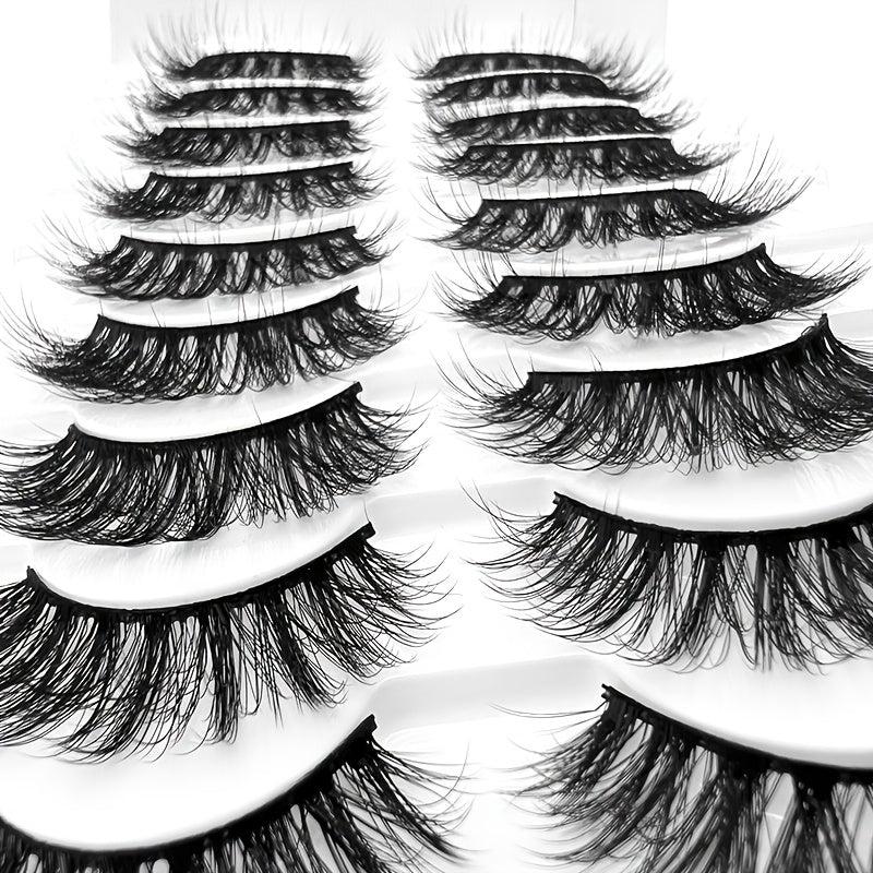 Fluffy 3D Faux Mink False Eyelashes Soft Wispy Cat Eye Fox Eye Lashes