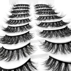 Fluffy 3D Faux Mink False Eyelashes Soft Wispy Cat Eye Fox Eye Lashes