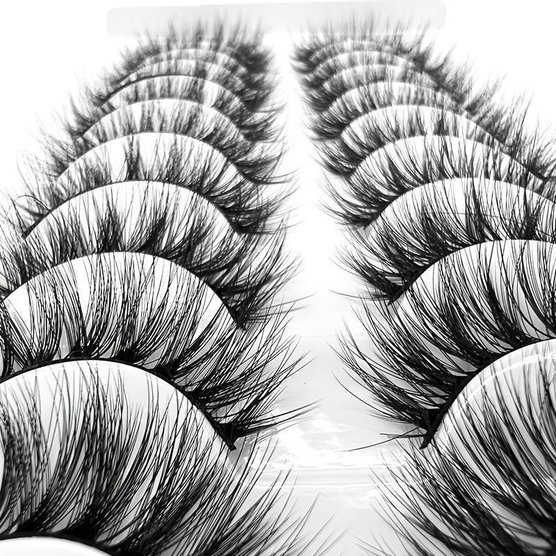 Fluffy 3D Faux Mink False Eyelashes Soft Wispy Cat Eye Fox Eye Lashes