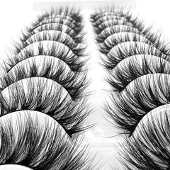 Fluffy 3D Faux Mink False Eyelashes Soft Wispy Cat Eye Fox Eye Lashes