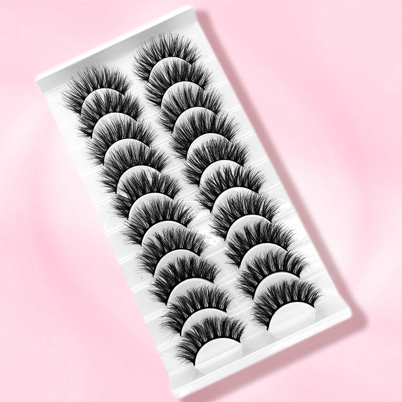 Fluffy 3D Faux Mink False Eyelashes Soft Wispy Cat Eye Fox Eye Lashes