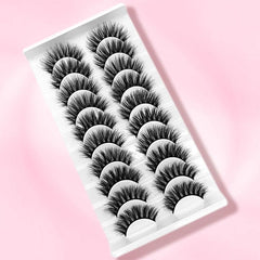 Fluffy 3D Faux Mink False Eyelashes Soft Wispy Cat Eye Fox Eye Lashes