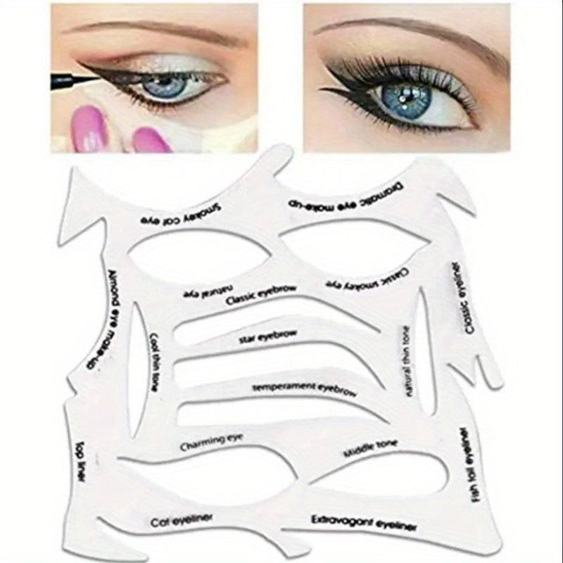 Make Up Stencils Variety Shapes Eyeliner Eyebrows Shadow Makeup Tool