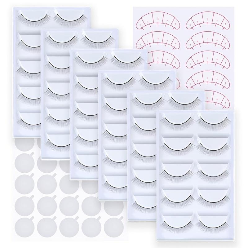 30 Pairs Practice Lash Strips for Eyelash Extensions Training Kit