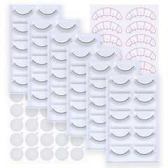 30 Pairs Practice Lash Strips for Eyelash Extensions Training Kit