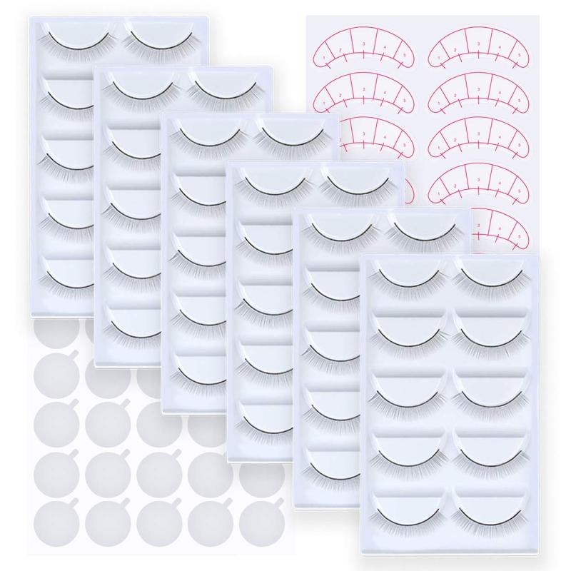 30 Pairs Practice Lash Strips for Eyelash Extensions Training Kit
