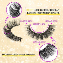 10 Pairs Faux Mink False Eyelashes Fluffy Messy Curly Makeup Lashes