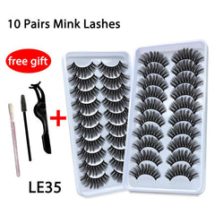 10 Pairs Natural Dramatic 3D Eyelashes