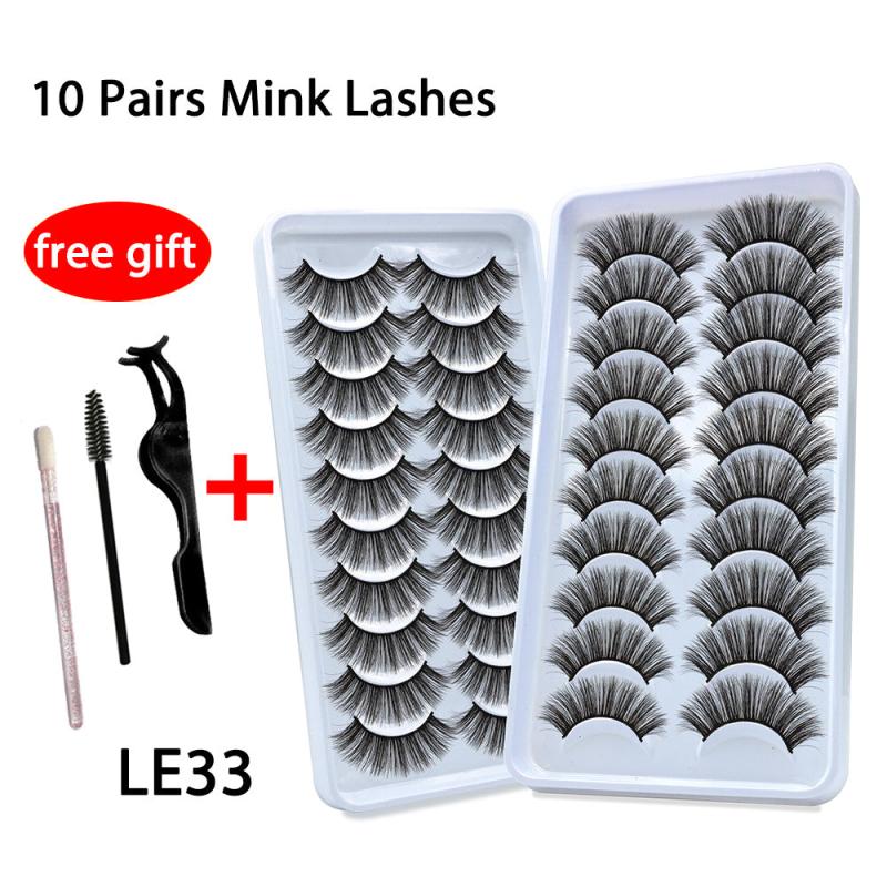 10 Pairs Natural Dramatic 3D Eyelashes