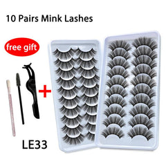 10 Pairs Natural Dramatic 3D Eyelashes