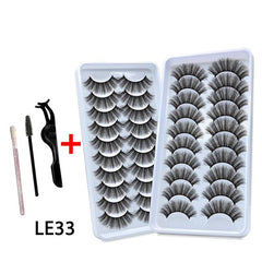 10 Pairs Natural Dramatic 3D Eyelashes