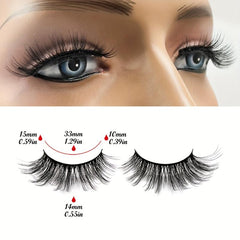 7 Pairs 3D Silk False Eyelashes Natural Dramatic Thick Slender Lashes
