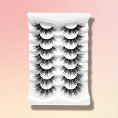 7 Pairs 3D Silk False Eyelashes Natural Dramatic Thick Slender Lashes