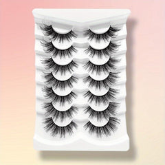 7 Pairs 3D Silk False Eyelashes Natural Dramatic Thick Slender Lashes