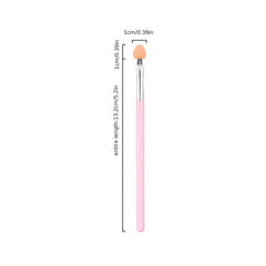 Eyeshadow Sponge Applicator & Oval Tipped Eyeliner Brush