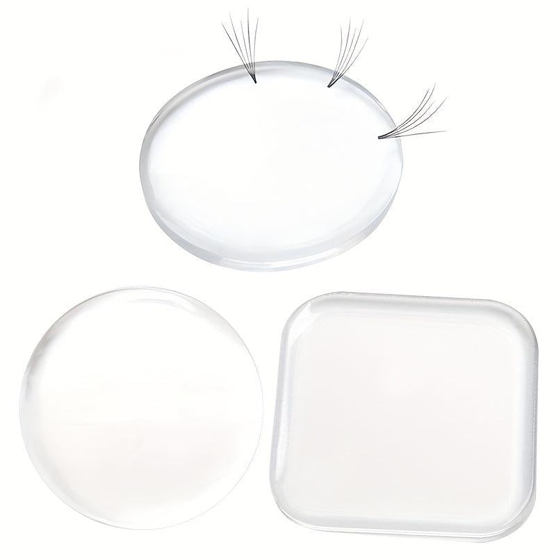 2pcs Silica Gel Pads Eyelash Extensions Supplies Washable Easy Fan Lash Pad