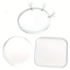2pcs Silica Gel Pads Eyelash Extensions Supplies Washable Easy Fan Lash Pad