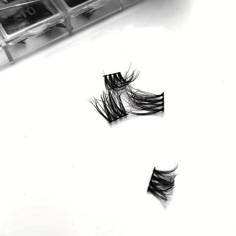 DIY C D Curl Thick False Lashes Cluster Fan Volume Makeup