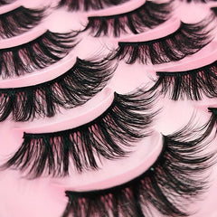 20 Pairs Faux Mink Lashes Fluffy Natural False Eyelashes Long 3D Cat Lashes