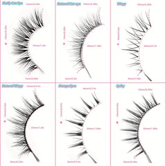 5 Pairs Natural Wispy False Eyelashes Faux Mink Cat Eye Long Lasting