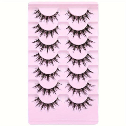 Natural Look Anime Lashes Cosplay False Eyelashes 3D Wispy Eyelashes