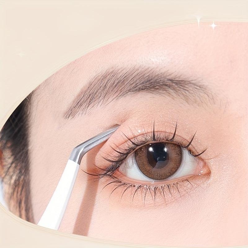 Eyelash Applicator Tool Curved Tweezers for Easy Lashes Application