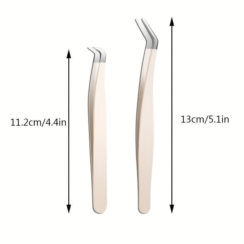 Eyelash Applicator Tool Curved Tweezers for Easy Lashes Application