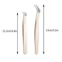 Eyelash Applicator Tool Curved Tweezers for Easy Lashes Application