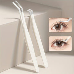 Eyelash Applicator Tool Curved Tweezers for Easy Lashes Application