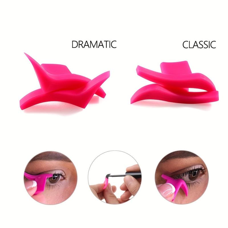 4pcs Silicone Eyeliner Stamp Eyeshadow Stencil Models Wing Style Eye Liner Stamp