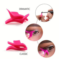 4pcs Silicone Eyeliner Stamp Eyeshadow Stencil Models Wing Style Eye Liner Stamp