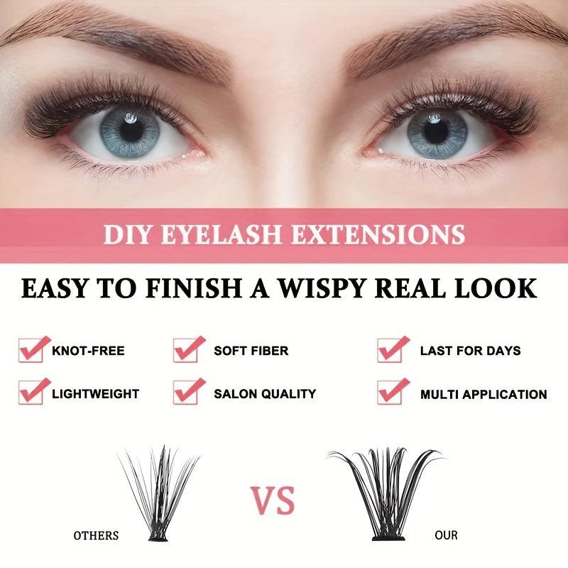 60 Clusters 40D 3 Rows Eyelashes Extention Natural Soft Faux Mink Lashes