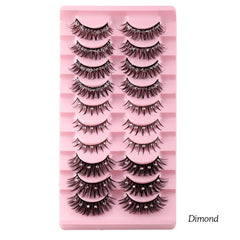 10 Pairs Mixed Style False Eyelashes for Stage Performance Makeup