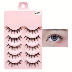 Soft & Natural Manga Lashes for Anime Cosplay & Daily Dating Makeup