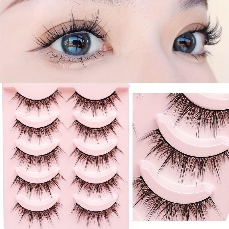 Soft & Natural Manga Lashes for Anime Cosplay & Daily Dating Makeup