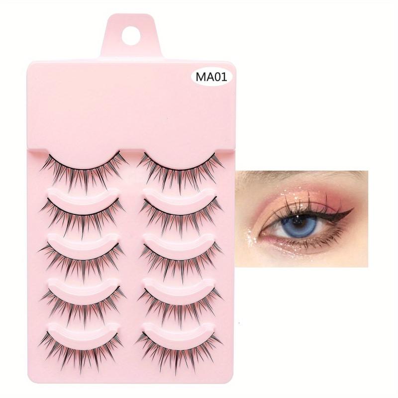 Soft & Natural Manga Lashes for Anime Cosplay & Daily Dating Makeup