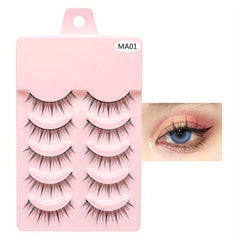 Soft & Natural Manga Lashes for Anime Cosplay & Daily Dating Makeup