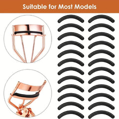 30Pcs Eyelash Curler Refill Pads Silicone Rubber Replacement Pads