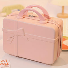 Bow Knot Portable Makeup Box Bridesmaid Storage Bag