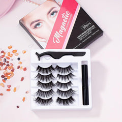 5 Pairs Magnetic Eyelashes and Eyeliner Set for Flawless Look