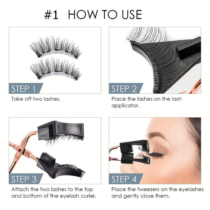 Natural Look Reusable Magnetic Eyelashes Long Lasting False Eyelashes