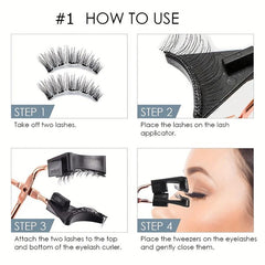 Natural Look Reusable Magnetic Eyelashes Long Lasting False Eyelashes