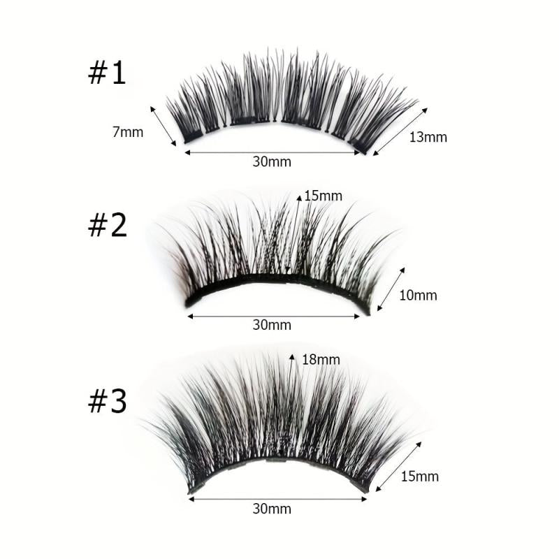 Natural Look Reusable Magnetic Eyelashes Long Lasting False Eyelashes
