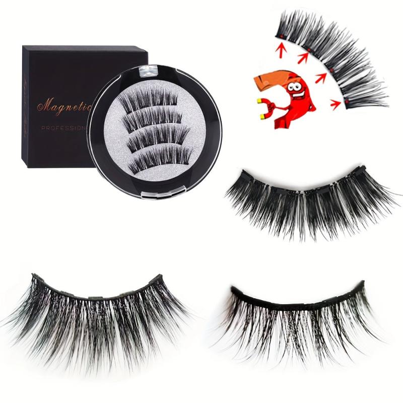 Natural Look Reusable Magnetic Eyelashes Long Lasting False Eyelashes