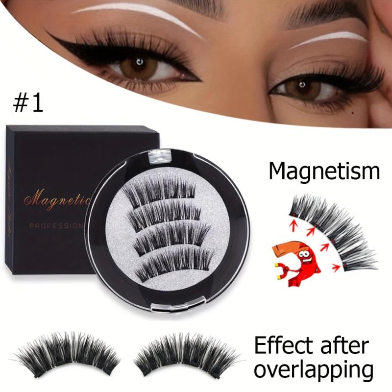 Natural Look Reusable Magnetic Eyelashes Long Lasting False Eyelashes