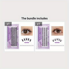 10mm Clustered Fishtail Eyelashes Grafted 0.05C Curling Lashes