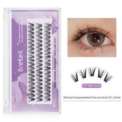 10mm Clustered Fishtail Eyelashes Grafted 0.05C Curling Lashes