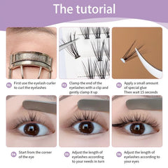 10mm Clustered Fishtail Eyelashes Grafted 0.05C Curling Lashes
