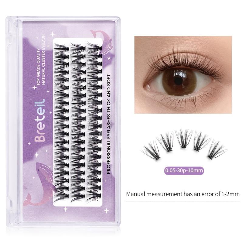10mm Clustered Fishtail Eyelashes Grafted 0.05C Curling Lashes